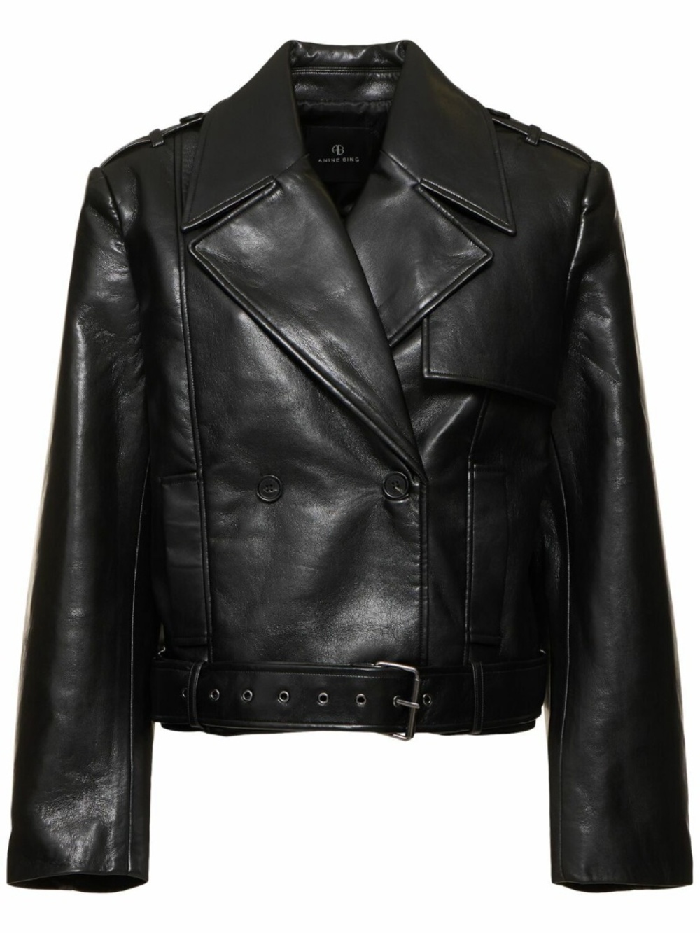 ANINE BING Simone Leather Blend Biker Jacket Women's Size L Large New w/o Tag